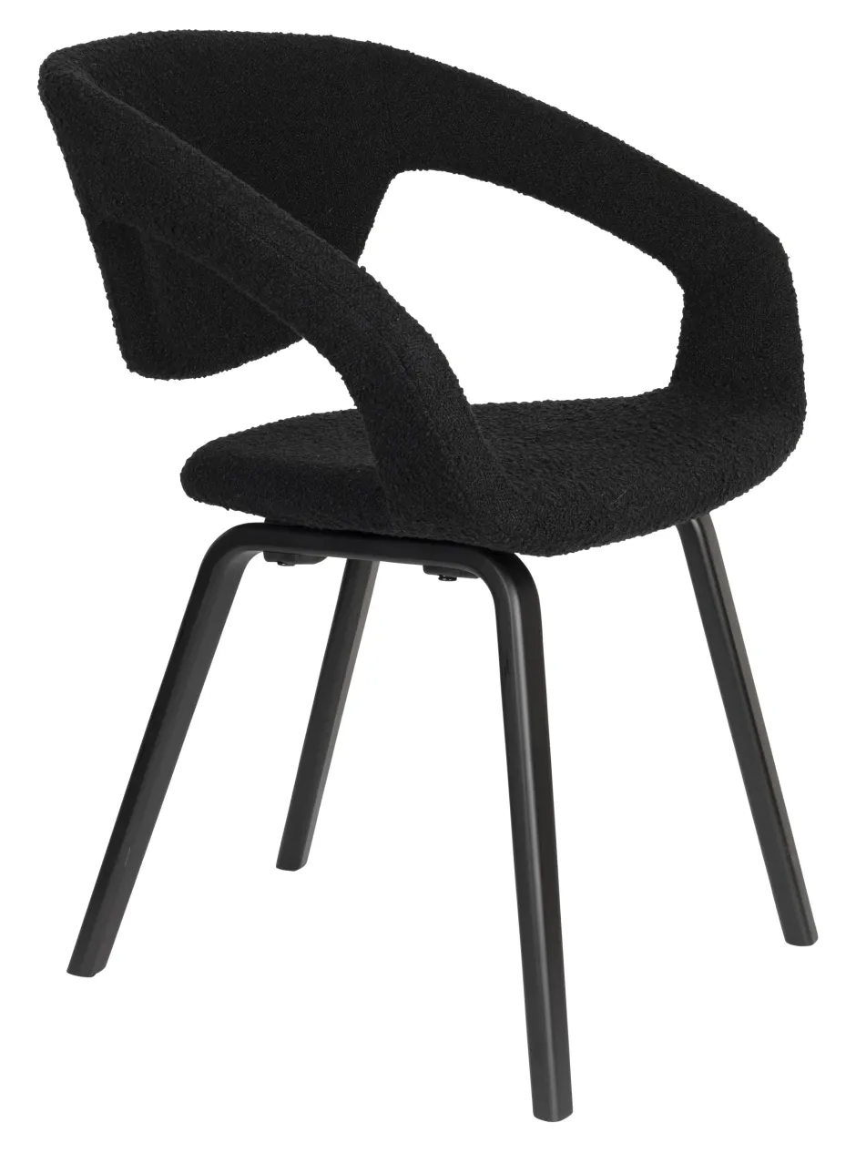 Zuiver Eetkamerstoel Flexback Bouclé* Eetkamerstoelen Bouclé / Teddy|Eetkamerstoelen Met Armleuning