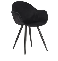 LABEL51 Eetkamerstoel Forli Velvet* Eetkamerstoelen Velvet / Fluweel|Beige Eetkamerstoelen
