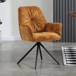 Artistiq Living Eetkamerstoel Gadi Velvet, draaibaar* Eetkamerstoelen Velvet / Fluweel|Draaibare Eetkamerstoelen