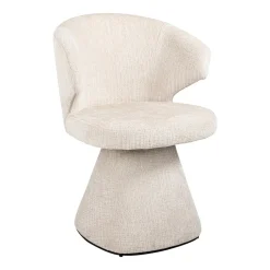 Richmond Interiors Eetkamerstoel Gatsbi Chenille* Chenille Eetkamerstoelen|Beige Eetkamerstoelen
