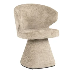 Richmond Interiors Eetkamerstoel Gatsbi Chenille* Chenille Eetkamerstoelen|Beige Eetkamerstoelen