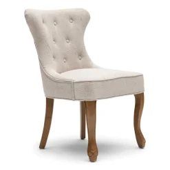 Rivièra Maison Eetkamerstoel George Chenille Jacquard, kleur* Chenille Eetkamerstoelen|Beige Eetkamerstoelen