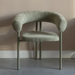 Zuiver Eetkamerstoel Heels Geweven stof* Beige Eetkamerstoelen|Eetkamerstoelen Met Armleuning