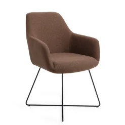 Jesper Home Eetkamerstoel Hiroo Cross Black* Eetkamerstoelen Met Armleuning