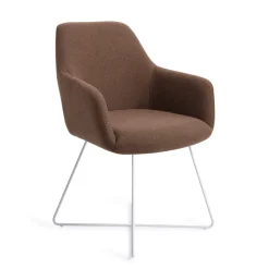 Jesper Home Eetkamerstoel Hiroo Cross White* Eetkamerstoelen Met Armleuning