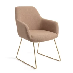 Jesper Home Eetkamerstoel Hiroo Slide Gold* Eetkamerstoelen Met Armleuning