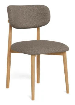 Bendt Eetkamerstoel Jamesa Bouclé en eikenhout* Eetkamerstoelen Bouclé / Teddy|Eetkamerstoelen Zonder Armleuning