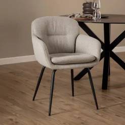 Bendt Eetkamerstoel Janeese* Beige Eetkamerstoelen|Eetkamerstoelen Met Armleuning