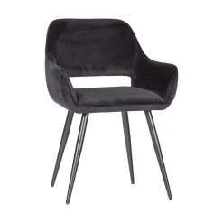 WOOOD Eetkamerstoel Jelle Velvet* Eetkamerstoelen Velvet / Fluweel|Eetkamerstoelen Met Armleuning
