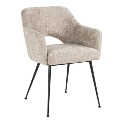 Richmond Interiors Eetkamerstoel Jenthe Chenille, kleur* Chenille Eetkamerstoelen|Eetkamerstoelen Met Armleuning