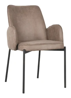 LABEL51 Eetkamerstoel Joni Micro Suede, kleur* Eetkamerstoelen Met Armleuning