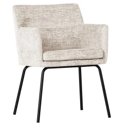 WOOOD Eetkamerstoel Kam Structure Velvet* Eetkamerstoelen Velvet / Fluweel|Eetkamerstoelen Met Armleuning