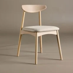 Nohr Eetkamerstoel Keneta Eiken* Beige Eetkamerstoelen|Eetkamerstoelen Zonder Armleuning