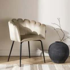 Nohr Eetkamerstoel Kyrstle Met armleuning, Velvet* Eetkamerstoelen Velvet / Fluweel|Eetkamerstoelen Met Armleuning