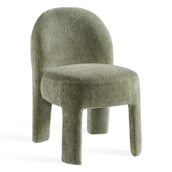 Jesper Home Eetkamerstoel Launo Chenille* Chenille Eetkamerstoelen|Beige Eetkamerstoelen