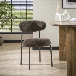 LifestyleFurn Eetkamerstoel Lawson Renegade stof* Beige Eetkamerstoelen|Eetkamerstoelen Zonder Armleuning