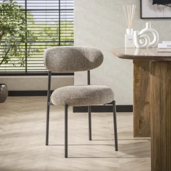 LifestyleFurn Eetkamerstoel Lawson Renegade stof* Beige Eetkamerstoelen|Eetkamerstoelen Zonder Armleuning