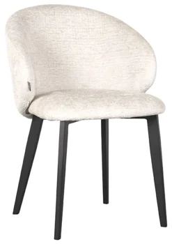 LABEL51 Eetkamerstoel Logan Elegance stof* Beige Eetkamerstoelen|Eetkamerstoelen Met Armleuning