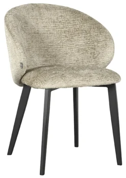 LABEL51 Eetkamerstoel Logan Elegance stof* Beige Eetkamerstoelen|Eetkamerstoelen Met Armleuning