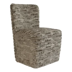 Richmond Interiors Eetkamerstoel Lorain Met wieltjes, kleur Greige* Eetkamerstoelen Zonder Armleuning