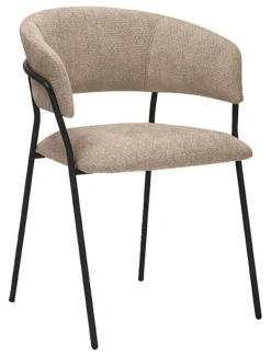 LABEL51 Eetkamerstoel Luuk Elite stof* Eetkamerstoelen Met Armleuning