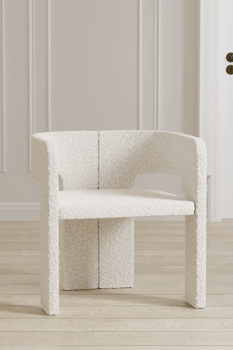Nohr Eetkamerstoel Lyly Bouclé, kleur* Eetkamerstoelen Bouclé / Teddy|Eetkamerstoelen Met Armleuning