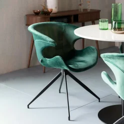 Zuiver Eetkamerstoel Mia Velvet* Eetkamerstoelen Velvet / Fluweel|Eetkamerstoelen Met Armleuning