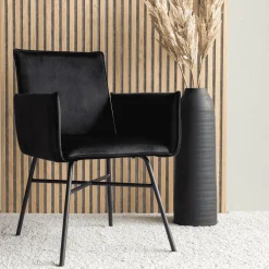 Nohr Eetkamerstoel Mikella Velvet* Eetkamerstoelen Velvet / Fluweel|Eetkamerstoelen Met Armleuning
