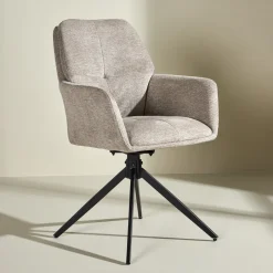 Nohr Eetkamerstoel Montie Geweven stof, kleur* Draaibare Eetkamerstoelen|Eetkamerstoelen Met Armleuning