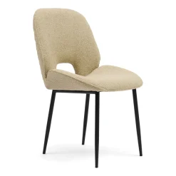 Rivièra Maison Eetkamerstoel Mr. Beekman Bouclé, kleur* Beige Eetkamerstoelen|Eetkamerstoelen Bouclé / Teddy