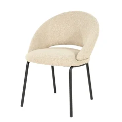 By-Boo Eetkamerstoel Nido Chenille* Chenille Eetkamerstoelen|Eetkamerstoelen Met Armleuning