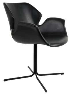 Zuiver Eetkamerstoel Nikki PU leder* Eetkamerstoelen Met Leer Of Kunstleer|Eetkamerstoelen Met Armleuning
