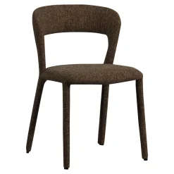 WOOOD Eetkamerstoel Noble Geweven melange stof* Beige Eetkamerstoelen|Eetkamerstoelen Zonder Armleuning