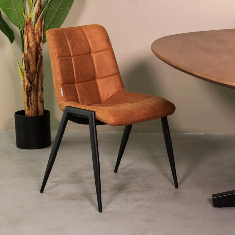 LABEL51 Eetkamerstoel Noor Micro Suede* Eetkamerstoelen Zonder Armleuning
