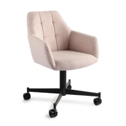 Jesper Home Eetkamerstoel Noto Caster Black* Beige Eetkamerstoelen|Eetkamerstoelen Met Armleuning