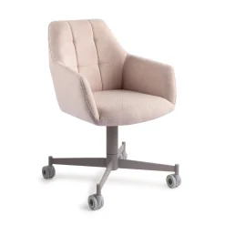 Jesper Home Eetkamerstoel Noto Caster Grey* Beige Eetkamerstoelen|Eetkamerstoelen Met Armleuning