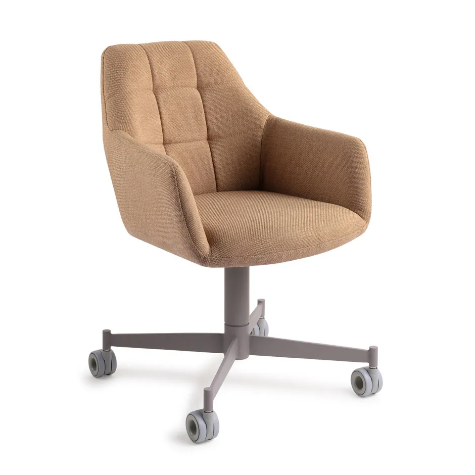 Jesper Home Eetkamerstoel Noto Caster Grey* Beige Eetkamerstoelen|Eetkamerstoelen Met Armleuning