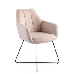 Jesper Home Eetkamerstoel Noto Cross Black* Beige Eetkamerstoelen|Eetkamerstoelen Met Armleuning