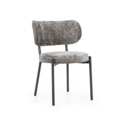 By-Boo Eetkamerstoel Oasis Chenille* Chenille Eetkamerstoelen|Beige Eetkamerstoelen