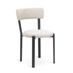 Jesper Home Eetkamerstoel Obu Bouclé* Beige Eetkamerstoelen|Eetkamerstoelen Bouclé / Teddy
