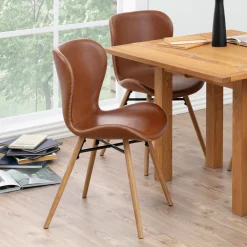 Bendt Eetkamerstoel Olle PU, kleur* Eetkamerstoelen Met Leer Of Kunstleer|Eetkamerstoelen Zonder Armleuning