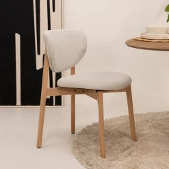 Tower Living Eetkamerstoel Pimonte Bouclé* Eetkamerstoelen Bouclé / Teddy|Eetkamerstoelen Zonder Armleuning