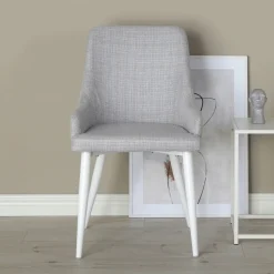 Nohr Eetkamerstoel Quennel Wit onderstel* Eetkamerstoelen Met Armleuning