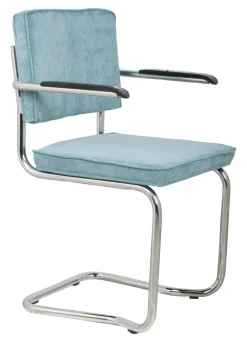 Zuiver Eetkamerstoel Ridge Met armleuning, Kink, Ribstof* Eetkamerstoelen Met Armleuning