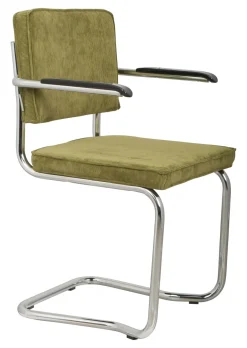 Zuiver Eetkamerstoel Ridge Met armleuning, Kink, Ribstof* Eetkamerstoelen Met Armleuning