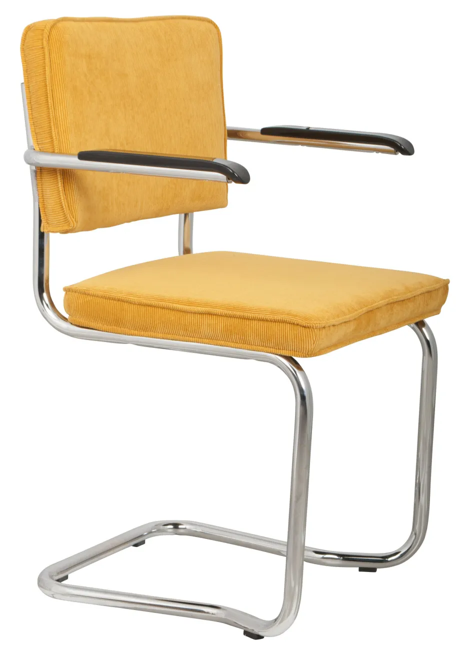 Zuiver Eetkamerstoel Ridge Met armleuning, Kink, Ribstof* Eetkamerstoelen Met Armleuning