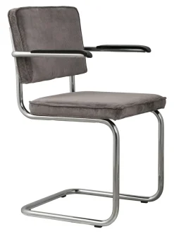 Zuiver Eetkamerstoel Ridge Met armleuning, Ribstof* Eetkamerstoelen Met Armleuning