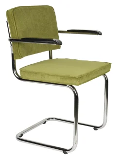 Zuiver Eetkamerstoel Ridge Met armleuning, Ribstof* Eetkamerstoelen Met Armleuning