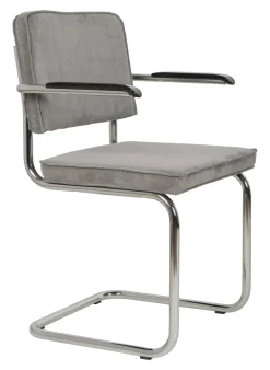 Zuiver Eetkamerstoel Ridge Met armleuning, Ribstof* Eetkamerstoelen Met Armleuning