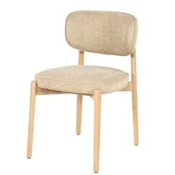 Eleonora Eetkamerstoel Rune Stof en eikenhout* Eetkamerstoelen Zonder Armleuning